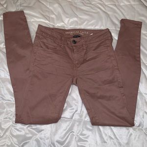 AEO rose colored Jeggings